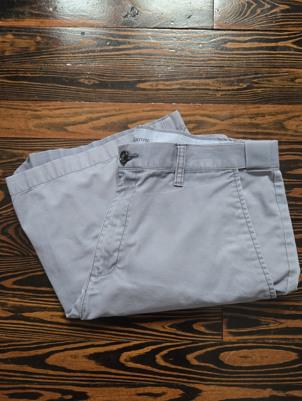Croft & Barrow Mens Grey Chino Shorts Pastel Spring Easter Flat Front Size 34